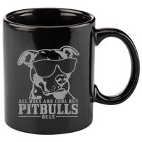 Pitbull All Dogs Are Cool Pitbulls Rule Funny Pitbull 11oz C Handle Ceramic Mug
