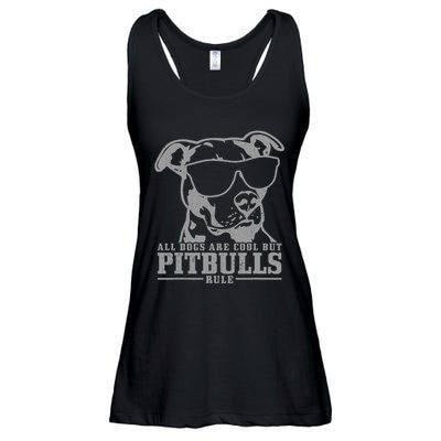 Pitbull All Dogs Are Cool Pitbulls Rule Funny Pitbull Ladies Essential Flowy Tank