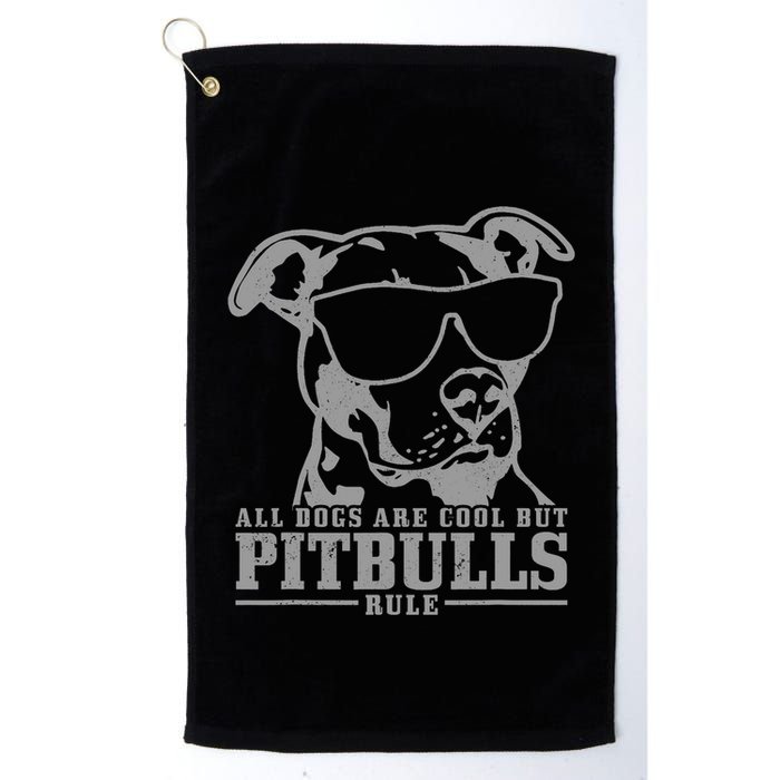 Pitbull All Dogs Are Cool Pitbulls Rule Funny Pitbull Golf Towel