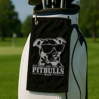 Pitbull All Dogs Are Cool Pitbulls Rule Funny Pitbull Golf Towel