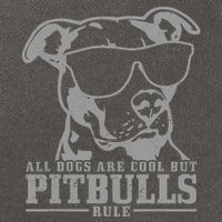 Pitbull All Dogs Are Cool Pitbulls Rule Funny Pitbull Cotton Canvas Backpack