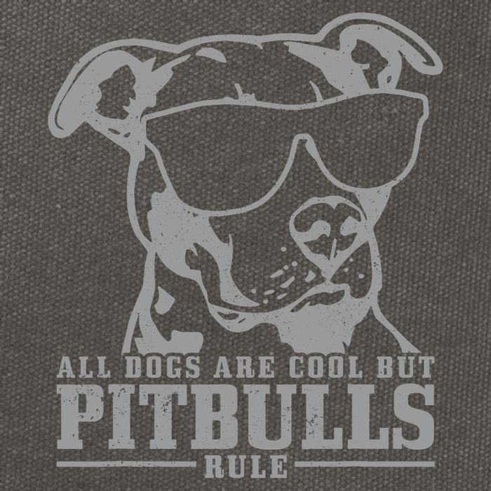 Pitbull All Dogs Are Cool Pitbulls Rule Funny Pitbull Cotton Canvas Backpack