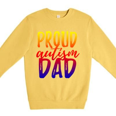 Proud Autism Dad Cool Gift Premium Crewneck Sweatshirt