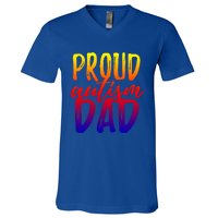 Proud Autism Dad Cool Gift V-Neck T-Shirt