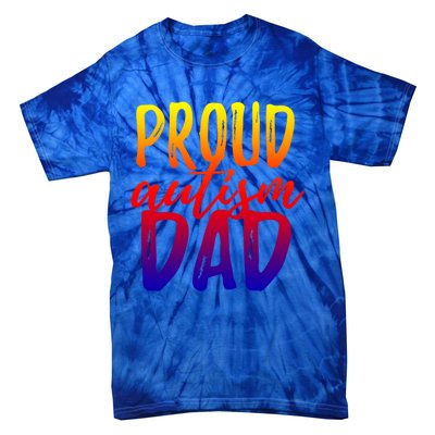 Proud Autism Dad Cool Gift Tie-Dye T-Shirt