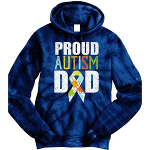 Proud Autism Dad Autism Awareness Gift Tie Dye Hoodie