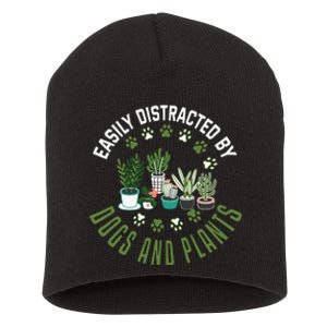 Plants And Dogs Funny Plant Lover Dog Lover Plant Short Acrylic Beanie