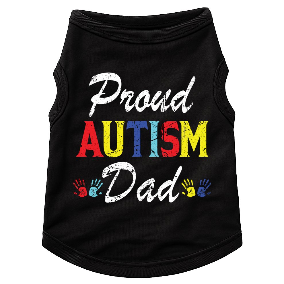 Proud Autism Dad Gift Doggie Tank