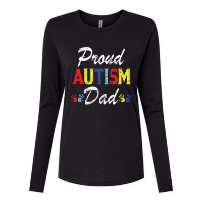 Proud Autism Dad Gift Womens Cotton Relaxed Long Sleeve T-Shirt