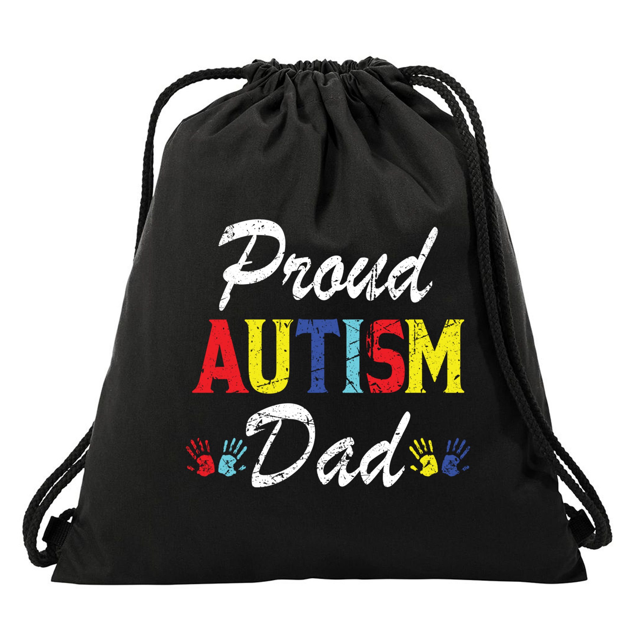 Proud Autism Dad Gift Drawstring Bag