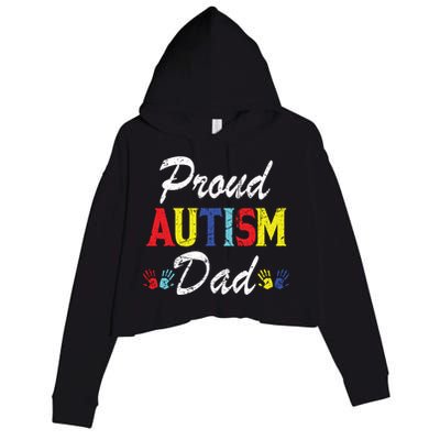 Proud Autism Dad Gift Crop Fleece Hoodie