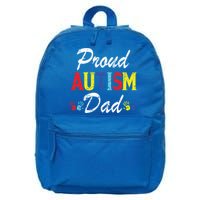 Proud Autism Dad Gift 16 in Basic Backpack