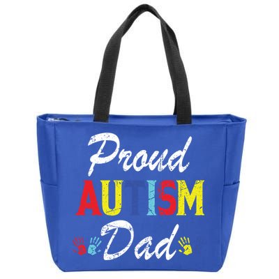 Proud Autism Dad Gift Zip Tote Bag