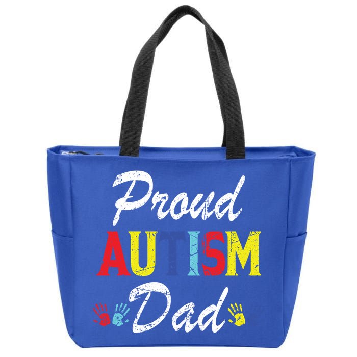 Proud Autism Dad Gift Zip Tote Bag