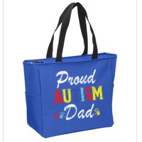 Proud Autism Dad Gift Zip Tote Bag