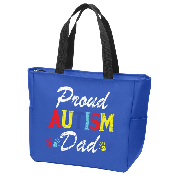 Proud Autism Dad Gift Zip Tote Bag