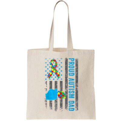Proud Autism Dad American Flag USA Autism Awareness Dad  Bag