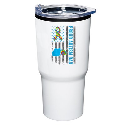 Proud Autism Dad American Flag USA Autism Awareness Dad  Tumbler