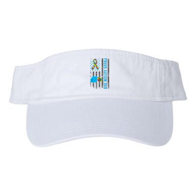 Proud Autism Dad American Flag USA Autism Awareness Dad  Visor