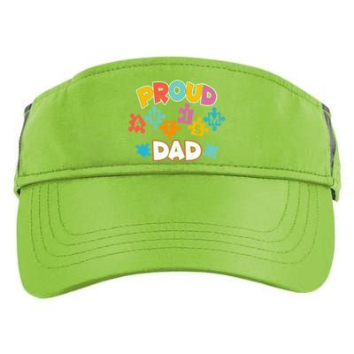 Proud Autism Dad Puzzle Autism Awareness Month Funny Family Gift Adult Drive Performance Visor