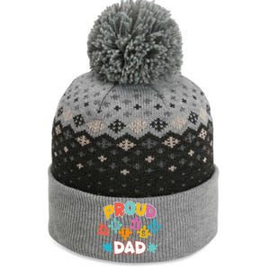 Proud Autism Dad Puzzle Autism Awareness Month Funny Family Gift The Baniff Cuffed Pom Beanie