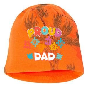 Proud Autism Dad Puzzle Autism Awareness Month Funny Family Gift Kati - Camo Knit Beanie