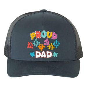 Proud Autism Dad Puzzle Autism Awareness Month Funny Family Gift Yupoong Adult 5-Panel Trucker Hat