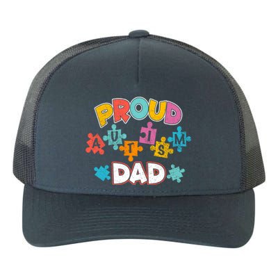 Proud Autism Dad Puzzle Autism Awareness Month Funny Family Gift Yupoong Adult 5-Panel Trucker Hat