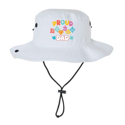 Proud Autism Dad Puzzle Autism Awareness Month Funny Family Gift Legacy Cool Fit Booney Bucket Hat