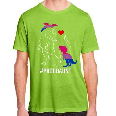 Proud Aunt Dinosaur T Rex Mama Bisexual Pride Funny Gift Adult ChromaSoft Performance T-Shirt