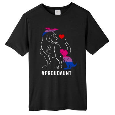 Proud Aunt Dinosaur T Rex Mama Bisexual Pride Funny Gift Tall Fusion ChromaSoft Performance T-Shirt