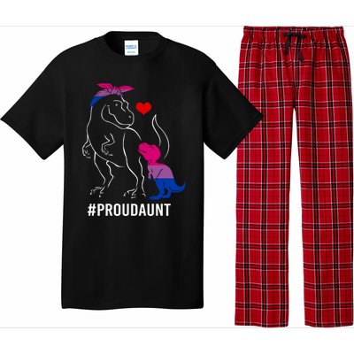 Proud Aunt Dinosaur T Rex Mama Bisexual Pride Funny Gift Pajama Set