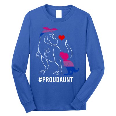 Proud Aunt Dinosaur T Rex Mama Bisexual Pride Funny Gift Long Sleeve Shirt