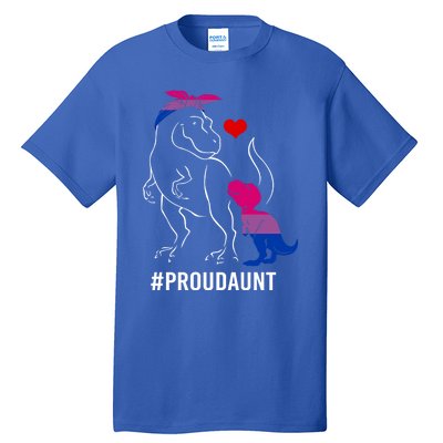 Proud Aunt Dinosaur T Rex Mama Bisexual Pride Funny Gift Tall T-Shirt