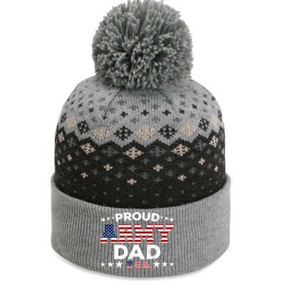 Proud Army Dad Soldier Son Gun Lovers Father's Day Gift The Baniff Cuffed Pom Beanie