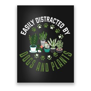 Plants And Dogs Funny Plant Lover Dog Lover Plant Poster