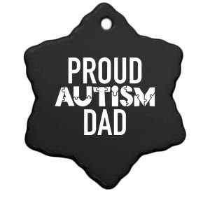 Proud Autism Dad Sarcastic Humor Graphic Novelty Ceramic Star Ornament