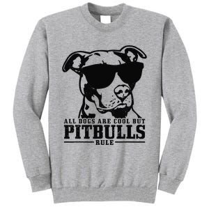 Pitbull All Dogs Are Cool Pitbulls Rule Funny Pitbull Tall Sweatshirt