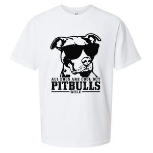 Pitbull All Dogs Are Cool Pitbulls Rule Funny Pitbull Sueded Cloud Jersey T-Shirt