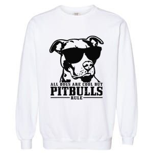 Pitbull All Dogs Are Cool Pitbulls Rule Funny Pitbull Garment-Dyed Sweatshirt