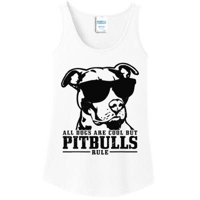 Pitbull All Dogs Are Cool Pitbulls Rule Funny Pitbull Ladies Essential Tank