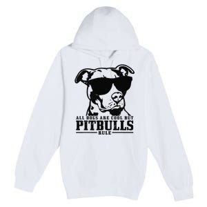 Pitbull All Dogs Are Cool Pitbulls Rule Funny Pitbull Premium Pullover Hoodie