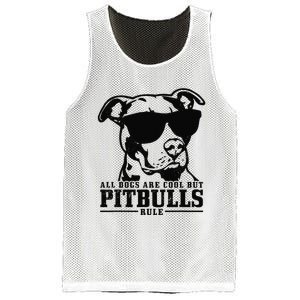 Pitbull All Dogs Are Cool Pitbulls Rule Funny Pitbull Mesh Reversible Basketball Jersey Tank