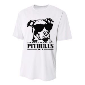 Pitbull All Dogs Are Cool Pitbulls Rule Funny Pitbull Performance Sprint T-Shirt