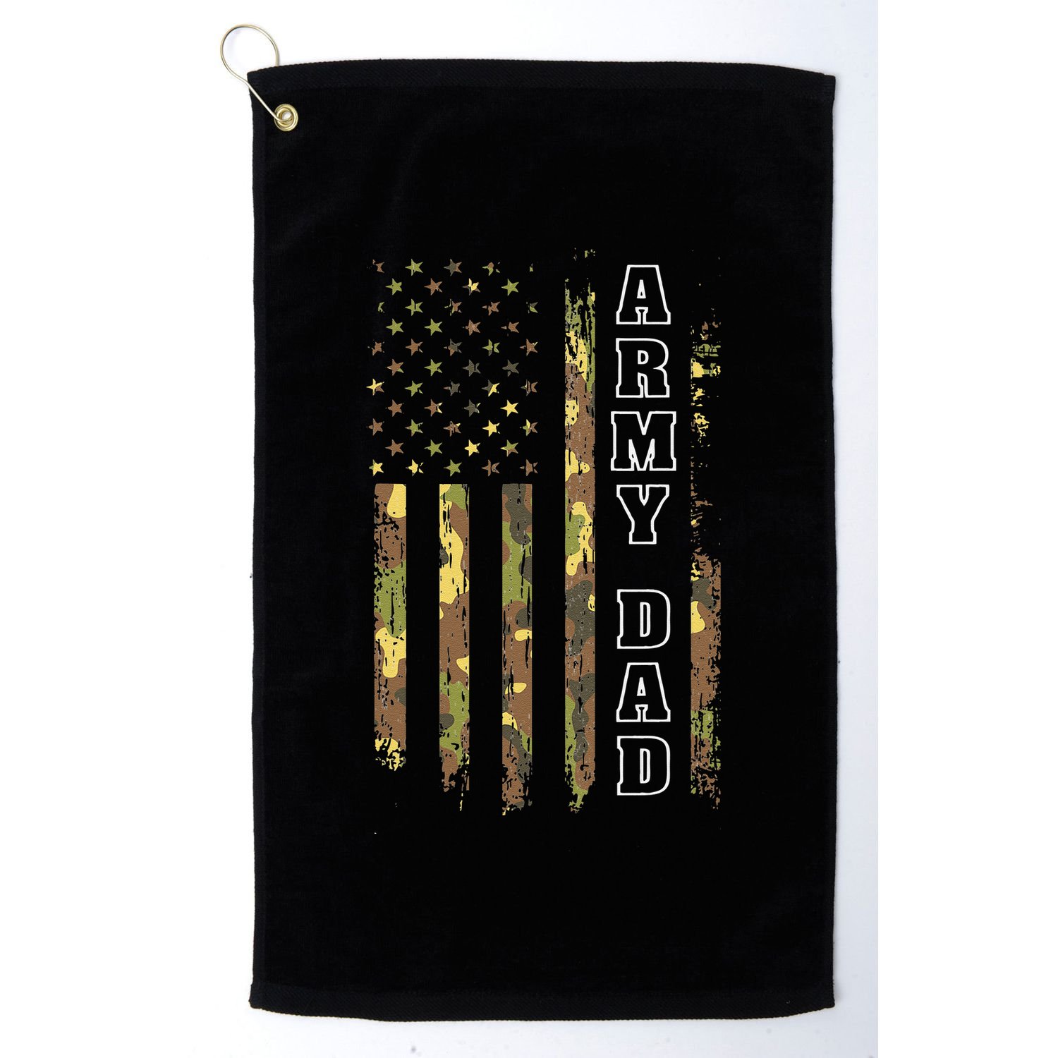 Proud Army Dad United States USA Flag Father Golf Towel