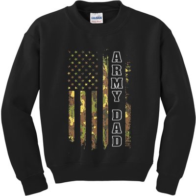 Proud Army Dad United States USA Flag Father Kids Sweatshirt