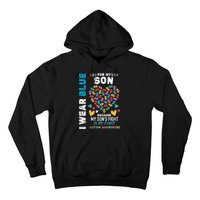 Proud Autistic Dad, I Wear Blue For My Son Autism Awareness Hoodie