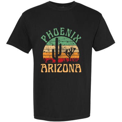 Phoenix Arizona Desert Cactus Retro Sunset Outdoors Retro Garment-Dyed Heavyweight T-Shirt