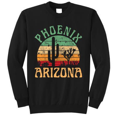 Phoenix Arizona Desert Cactus Retro Sunset Outdoors Retro Sweatshirt