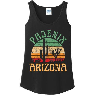 Phoenix Arizona Desert Cactus Retro Sunset Outdoors Retro Ladies Essential Tank